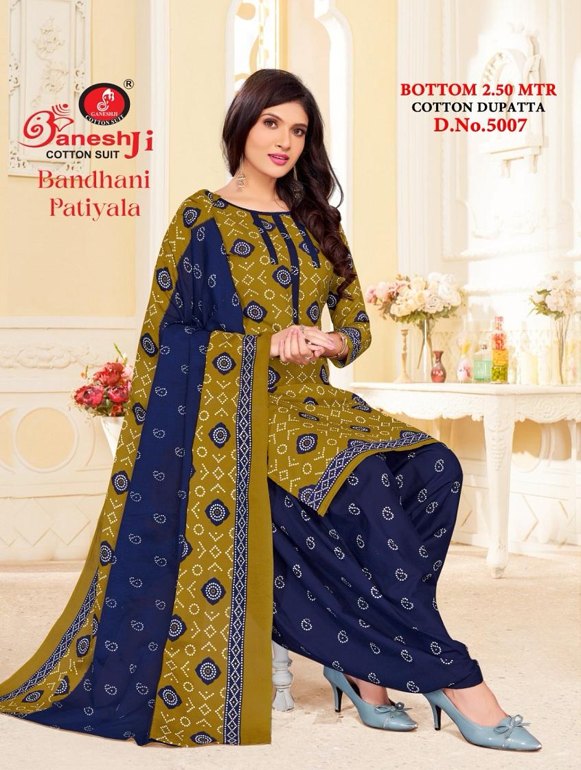 Bandhani Vol 5 By Ganeshji Patiyala Cotton Dress Material Wholesale Market in Surat
